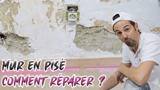 Réparer Un mur En Pisé sain Recouvert De Plâtre [upl. by Yoc430]