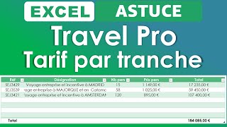 Excel Tarif par tranche de participants Travel Pro [upl. by Bendicta]