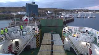 Caledonian MacBrayne Calmac ferry Finlaggan arrives Port Ellen isle of Islay Argyll Scotland 4924 [upl. by Boles539]