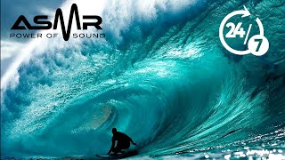 🔴 ASMR 247 Waves of the World  Tahiti and Hawaii  With Relaxing Music☑️ [upl. by Groveman]