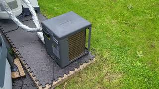 Steinbach 4kw pool heater pump ASHP Air source heat pump [upl. by Namyac]