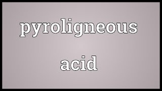 Pyroligneous acid Meaning [upl. by Korff]