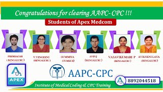 CPC Certified Students from Apex Medcom [upl. by Eenot]