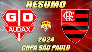 Flamengo vence por 2 a 1 o AudaxSP na Copinha e carimba classificação [upl. by Issiah189]