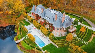 This 15 Million Connecticut Mansion Has a Bonkers 25car Underground Garage [upl. by Atinor829]