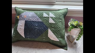 Quilted Pillow Cover Tutorial with Envelope Back any size  Suzy Quilts Method [upl. by Andrus]