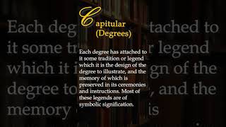 Capitular degrees  Masonic dictionary shorts [upl. by Josias]