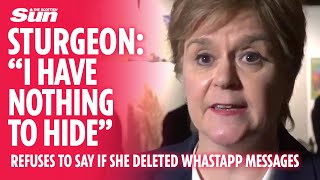 Nicola Sturgeon refuses to say if she deleted Covid WhatsApp messages [upl. by Errised]