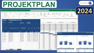 Projektplan Excel Vorlage Tutorial Anleitung [upl. by Valer]