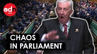 What Caused Chaos During The UK Parliament Gaza Ceasefire Vote [upl. by Ilera]