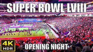 Super Bowl LVIII Opening Night Walk  Feb 2024  Las Vegas Nevada [upl. by Nachison]