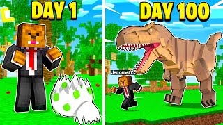 I Survived 100 Days In Jurrasicraft Minecraft Heres What Happened [upl. by Cassell]