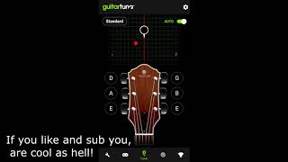 THE EASY WAY to tune a guitar a half step down with Guitar Tuna [upl. by Leipzig]