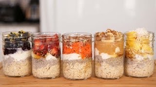 Overnight Oatmeal  5 Delicious Ways [upl. by Hseham]