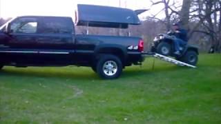 ATV Loading  TopperLift  Power Raising Truck Topper  Snowmobile Loading [upl. by Yelnahs]