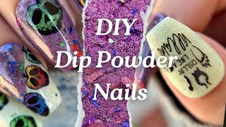 Dip Powder Nails  Nails Truly Co September Exclusive Unboxing amp Mani  EASY Decal Application [upl. by Riffle]