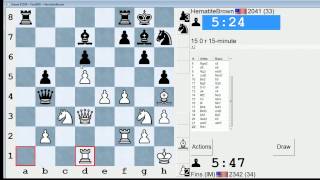 Standard Chess 42 IM Bartholomew vs HematiteBrown Kings Indian Defense [upl. by Stanton]