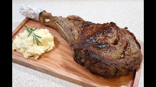 Antricot de vita Tomahawk  Ribeye steak  friptura frageda si suculenta [upl. by Crespo]