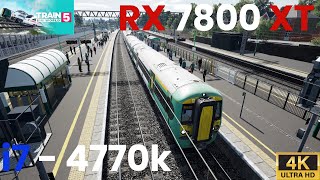 Train Sim World 5 on 10 Year Old CPU Core i7 4770k  RX 7800XT  4k Medium amp Low Settings [upl. by Francyne]