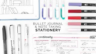 bullet journal  notetaking essentials ☕ stationery recommendations [upl. by Rodgiva]