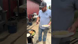 Cooking on a Rocketstove chiassonsmoke rocketstove diyprojects cooking [upl. by Eek]