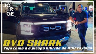 BYD SHARK Veja como é a picape híbrida de 430 cavalos [upl. by Ardnahc]