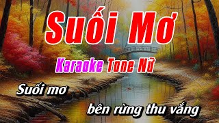 Suối Mơ Karaoke Tone Nữ  Karaoke Nhạc Sống Chuẩn Mới Nhất NBP Music [upl. by Barker]