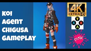 Fortnite Koi Agent Chigusa Skin Gameplay [upl. by Wallie]