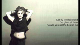 Madonna  Borderline Lyrics On Screen [upl. by Oicangi]