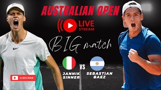 ATP LIVE JANNIK SINNER VS SEBASTIAN BAEZ ATP AUSTRALIAN OPEN 2024 TENNIS PREVIEW STREAM [upl. by Nikolaos421]