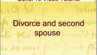 Divorce and second spouse [upl. by Naillij]