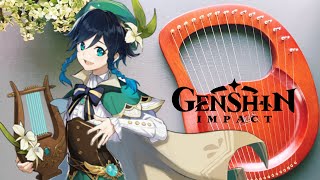 Genshin Impact  Reminiscence Main Theme  LYRE Harp with notes [upl. by Arihppas275]