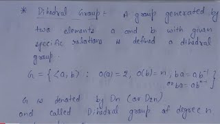 56 Dihedral group by generation of two elements definition and propertie  group theory  AdnanAlig [upl. by Granthem180]