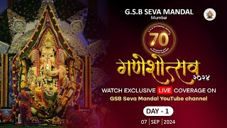 Ganeshotsav Day 01  GSB Seva Mandal 2024  Live From Kings Circle Mumbai [upl. by Iorgos321]