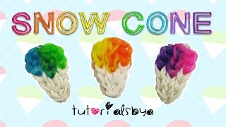 NEW EASY Snow Cone Charm Rainbow Loom Tutorial [upl. by Asnerek]