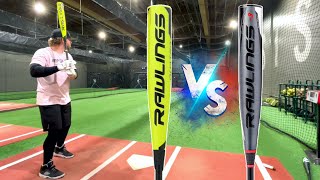 2022 Rawlings Quatro vs quotGlowstickquot 2018 Rawlings Quatro  BBCOR Exit Velocity Testing Hittrax [upl. by Law534]