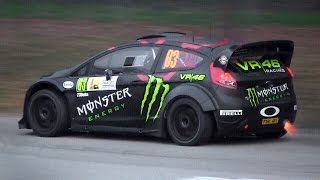 Ford Fiesta RS WRC Tribute with Pure Sounds Burnouts Flames amp More [upl. by Laeno]