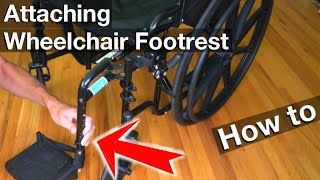 ♿️ Attaching footrests on a Wheelchair How to in 4K [upl. by Sundstrom]