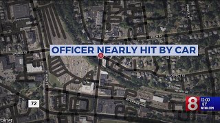 Bristol police officer nearly struck by fleeing suspect [upl. by Bohun]