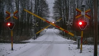 Spoorwegovergang Bjärnum S  Railroad crossing  Järnvägsövergång [upl. by Teyut853]