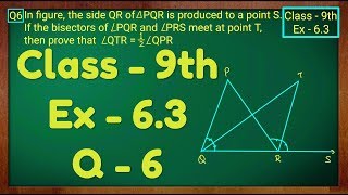 Class  9th Ex  63 Q 6 Lines and Angles Maths NCERT CBSE [upl. by Rep]