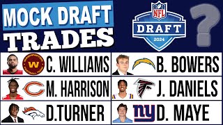 NEW 1st Round Mock NFL Draft with MEGA Trades mockdraft2024 [upl. by Lairea124]