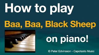 Easy piano songs for beginners  Baa Baa Black Sheep  PDF notes [upl. by Akinod932]