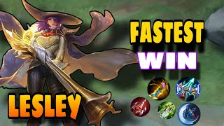 Lesley 20 Kills Insane Fastest Gameplay  Build Top 1 Global DARTGAMER gameplayproplayer [upl. by Kcid]