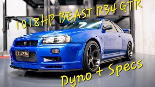 1018HP BEAST Import a 1999 Nissan Skyline R34 GTR TO THE USA BNR34 Bayside Blue TV2 GODZILLA [upl. by Atiekahs10]