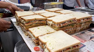 Mumbais Overloaded Vegetable Sandwich  Indian Street Food [upl. by Hareehahs978]