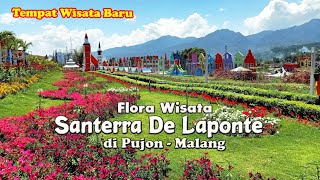 Flora Wisata Santerra De Laponte di Pujon Malang  Kebun bunga dengan nuansa Korea dan Belanda [upl. by Medorra]