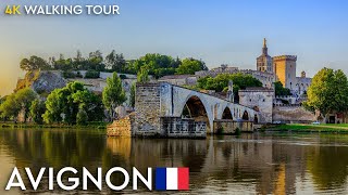 Avignon walking tour in 4K with animated map [upl. by Inot993]