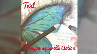 Test Produit Action 1 Crayon aquarellable et pinceau réservoir d eau [upl. by Shieh559]