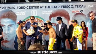 Roman Chocolatito Gonzales vs Khalid Yafai Official WeighIn [upl. by Nevet]